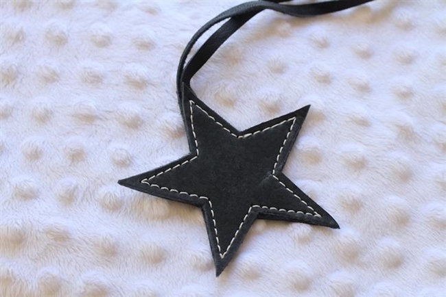 Leather Star - Navy Blue