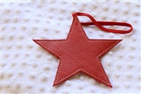 Leather Star - Red Small