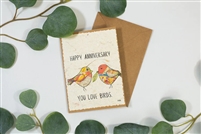 Banana Paper Anniversary Card - You Love Birds