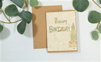 Banana Paper Birthday Card - Stacked Gifts