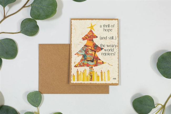 A Thrill of Hope Banana Paper Christmas Card