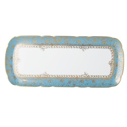 Bernardaud Eden Turquoise Cake Platter Rectangular