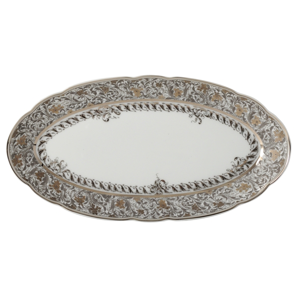 Bernardaud Eden Platinum Relish Dish