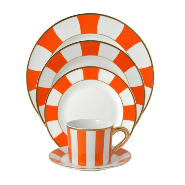 Bernardaud Galerie Royale Orange Five Piece Place Setting