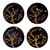 Bernardaud Aux Oiseaux Assorted Plates Ebony Set Of 4