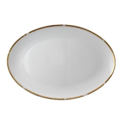 Bernardaud Gold Leaf Oval Platter 15"