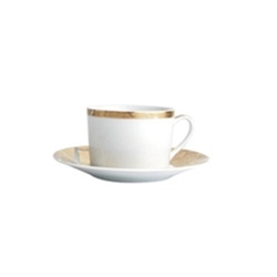 Bernardaud Gold Leaf Tea Saucer Luna Shape