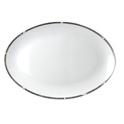 Bernardaud Silver Leaf Oval Platter 15"
