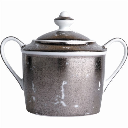 Bernardaud Silver Leaf Sugar Bowl