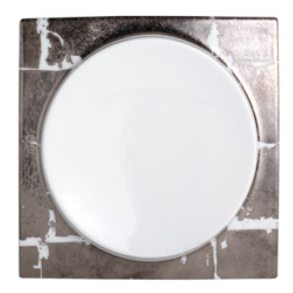 Bernardaud Silver Leaf Dinner Plate - 10.8 X 10.8" / Center 9"