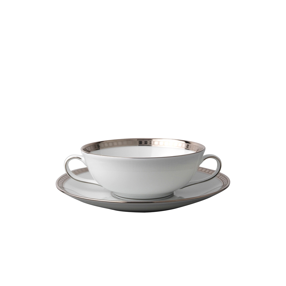 Bernardaud Athena Platinum Cream Soup Cup