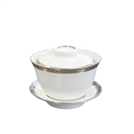 Bernardaud Athena Platinum Small Covered Cup & Saucer