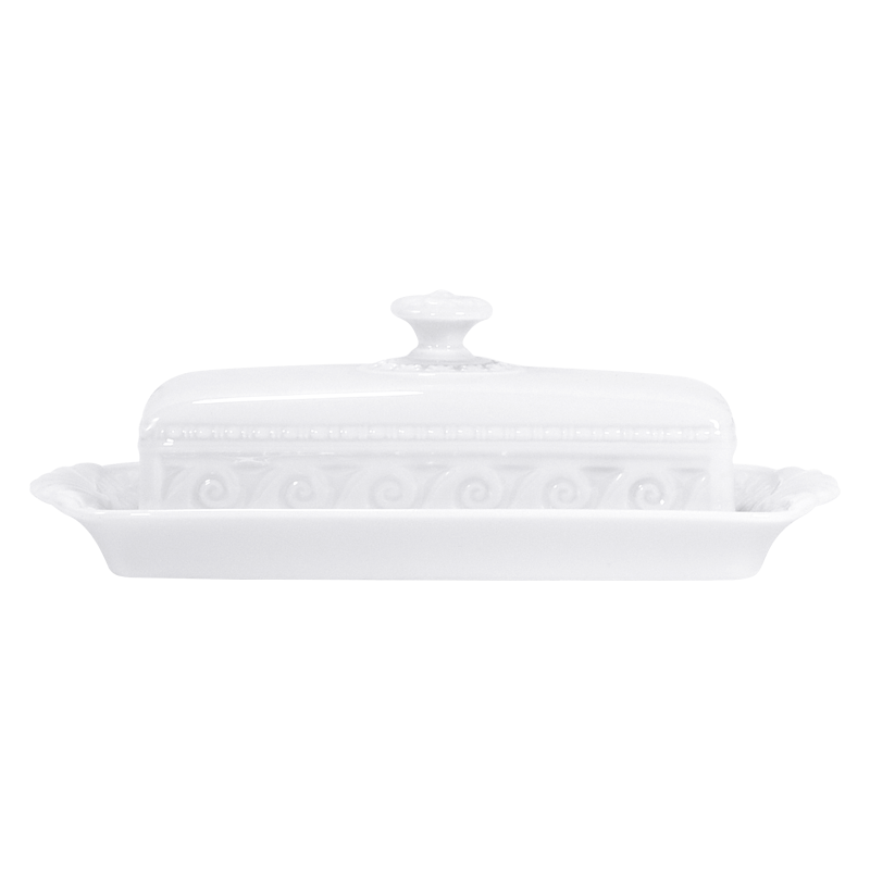 Bernardaud Louvre Covered Butter Dish Rectangular