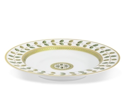 Bernardaud Constance Green Rim Soup Plate