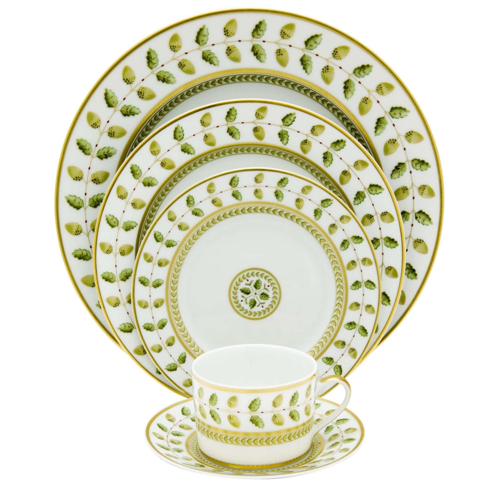 Bernardaud Constance Green 5 Piece Place Setting