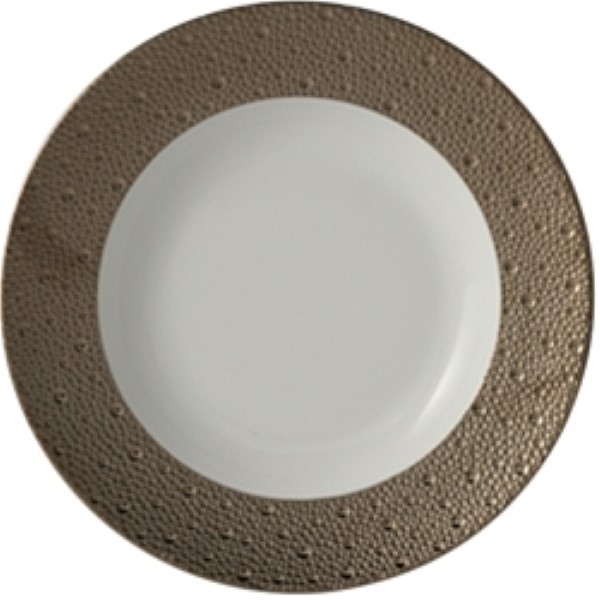 Bernardaud Ecume Platinum Rim Soup