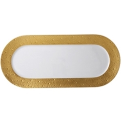 Bernardaud Ecume Gold Cake Platter Rectangular