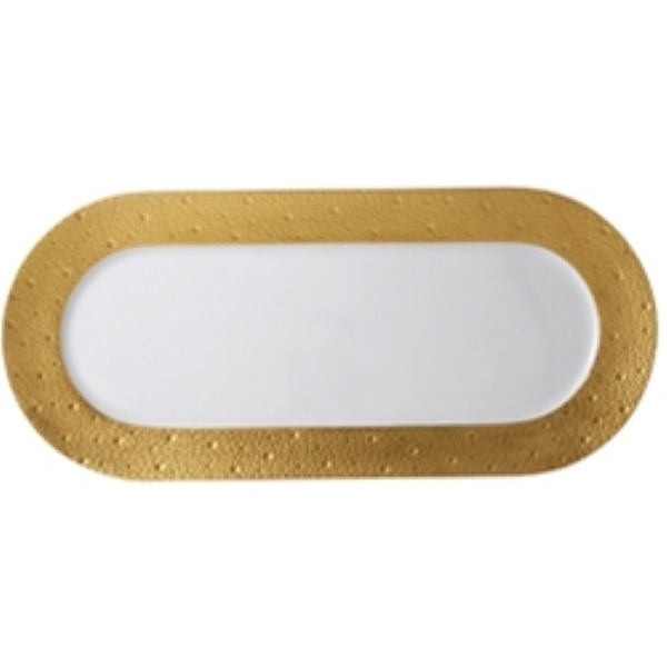 Bernardaud Ecume Gold Cake Platter Rectangular