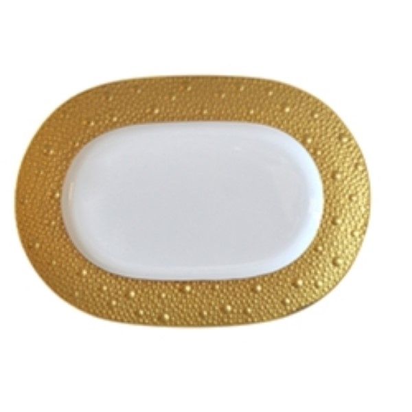 Bernardaud Ecume Gold Relish Dish