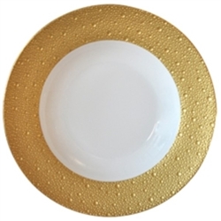 Bernardaud Ecume Gold Rim Soup Plate