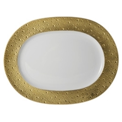 Bernardaud Ecume Gold Oval Platter Small