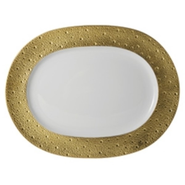 Bernardaud Ecume Gold Oval Platter Small