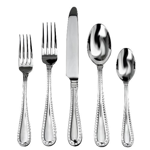 Ricci Rivets Polished Stainless Flatware 5pc. Service for One