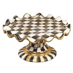 MacKenzie-Childs Courtly Check Fluted Cake Stand