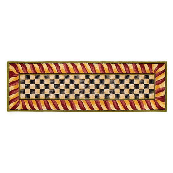 Mackenzie-Childs Courtly Check Rug - Red & Gold - 2 ft. 6 in. x 8 ft.