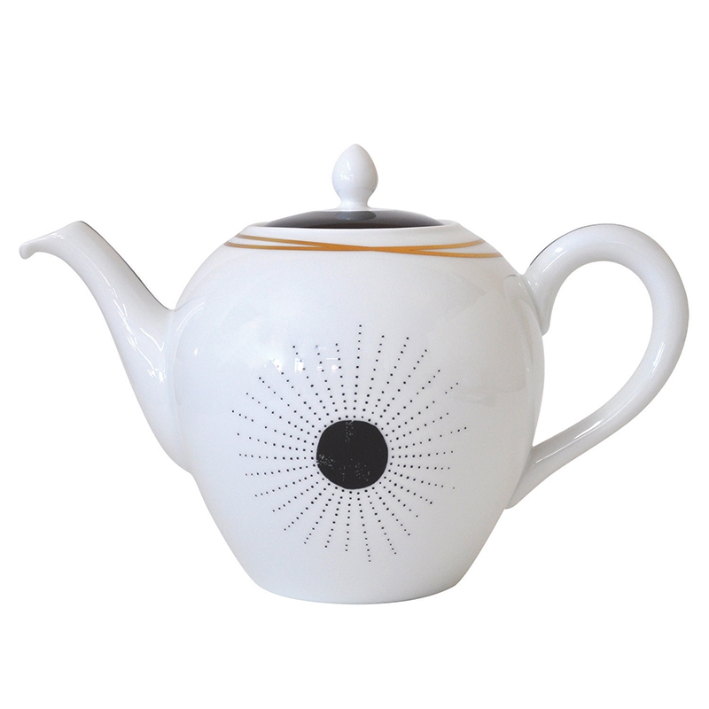 Bernardaud Aboro Teapot -1  2c Boule Shape