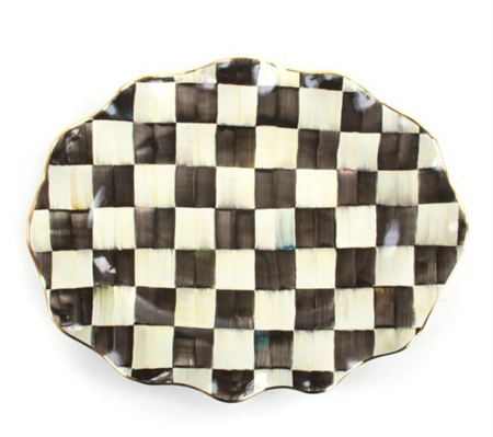 MacKenzie-Childs Courtly Check Oval Serving Platter