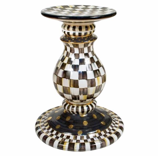 Mackenzie-Childs Pedestal Table Base Courtly Check