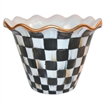 Mackenzie-Childs 8" Flower Pot Courtly Check