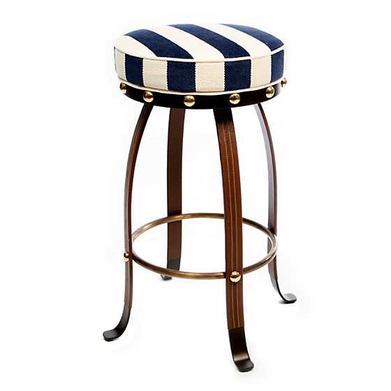 Mackenzie-Childs Flatiron Counter Stool Navy