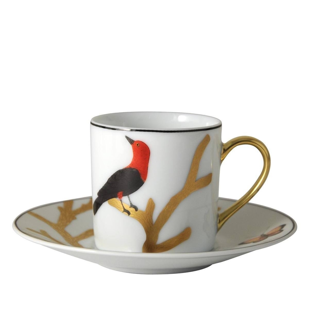 Bernardaud Aux Oiseaux After Dinner Cup and Saucer Set