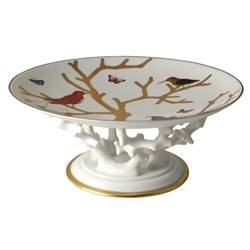 Bernardaud Aux Oiseaux Footed Coupe Bowl