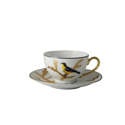 Bernardaud Aux Oiseaux Tea Cup Boule Shape