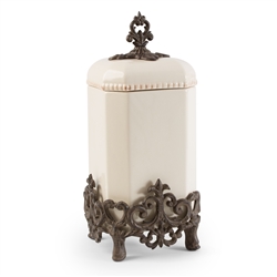 The GG Collection Provencial Cream Canister, Large 16"