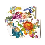 Mackenzie-Childs White Flower Market Placemat Set Of 4