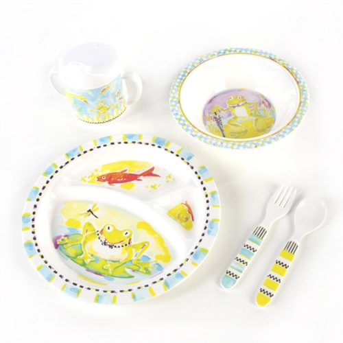 MacKenzie-Childs Frog Toddler Dinnerware Boxed Set