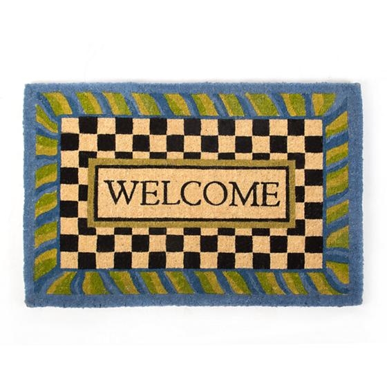 MacKenzie-Childs Periwinkle Welcome Mat