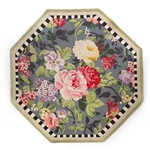 MacKenzie-Childs 6ft Octagon Tudor Rose Rug