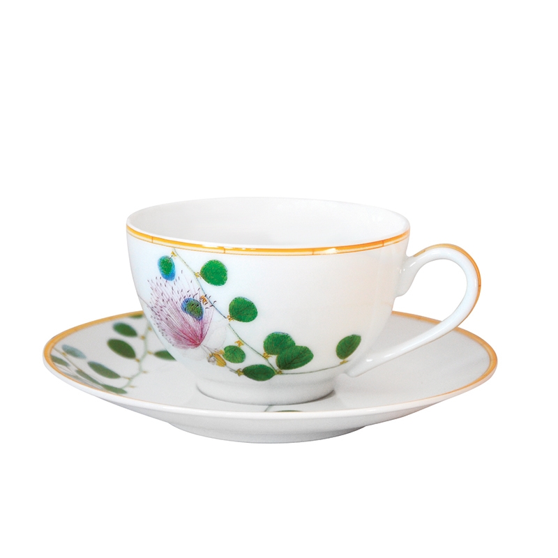 Bernardaud Limoges Jardin Indien Tea Cup Only Boule Shape