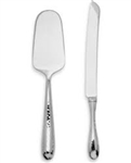 Ricci Argentieri Florence Satin Hammered 2-Piece Cake Set - Server & Knife