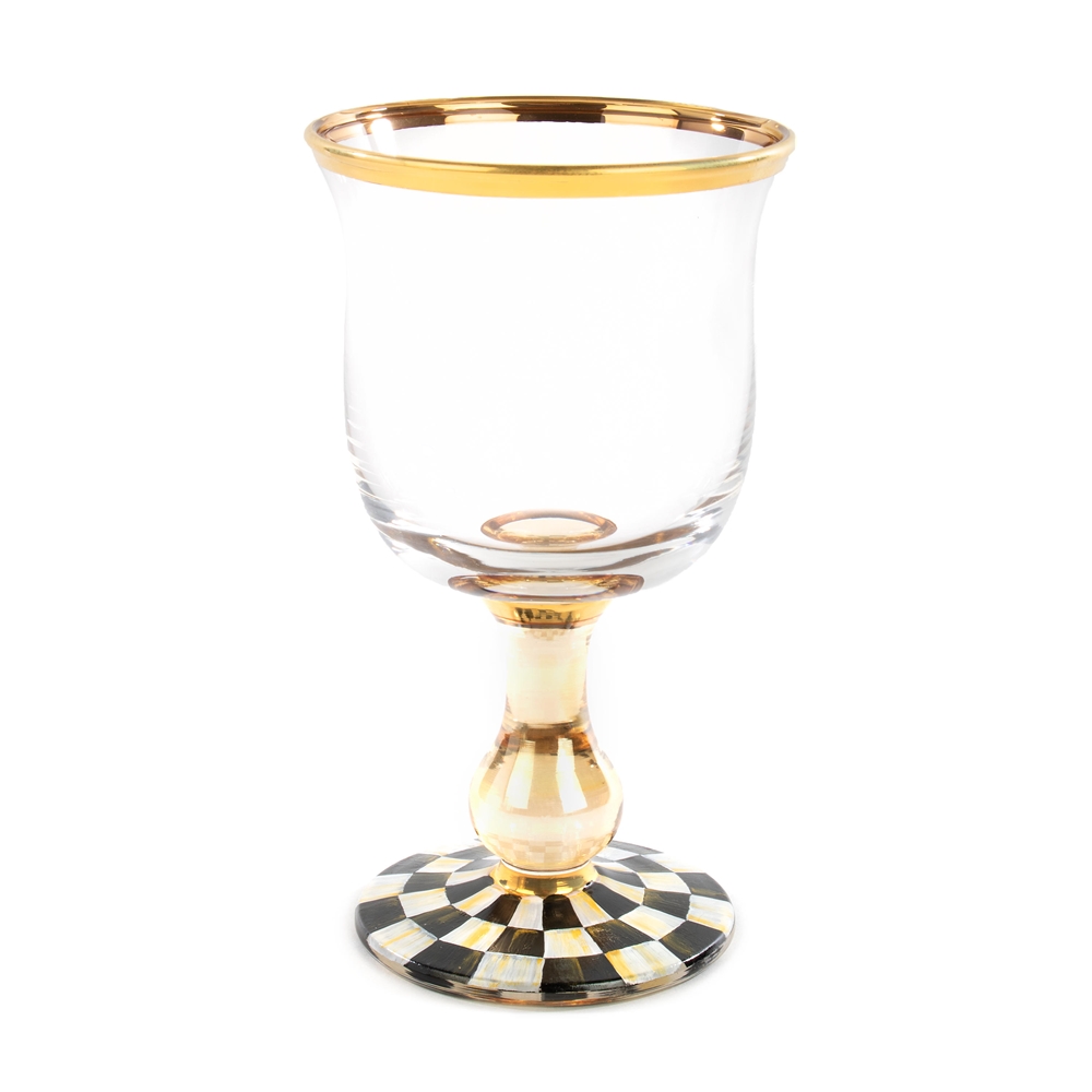 Mackenzie-Childs Courtly Check Water Glass
