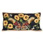 Mackenzie-Childs Monarch Butterfly Lumbar Pillow - Black