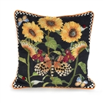 Mackenzie-Childs Monarch Butterfly Square Pillow - Black