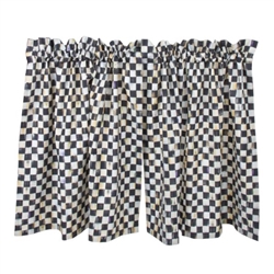 MacKenzie-Childs Courtly Check Cafe Curtains Set of 2
