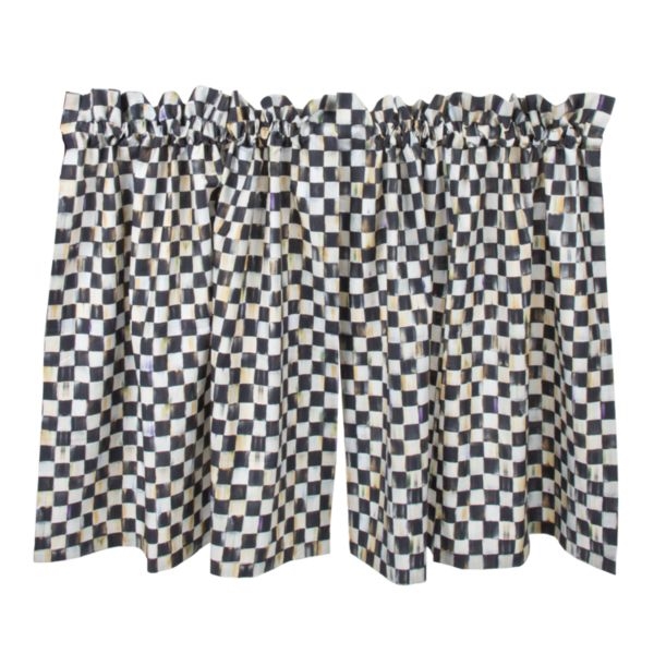 MacKenzie-Childs Courtly Check Cafe Curtains Set of 2