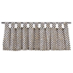 MacKenzie-Childs Courtly Check Cafe Tab Top Cafe Valance